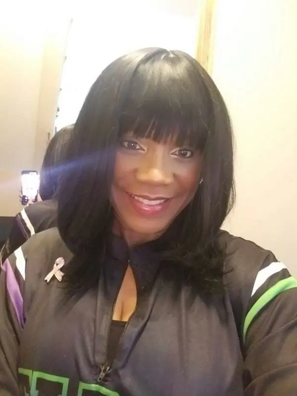 Ashro customer wearing a wig