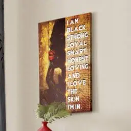 Lit I Am Black Wall Canvas
