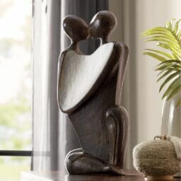 Carved Couple in Love Figurine