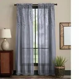 Embroidered Organza Overlay Single Panel