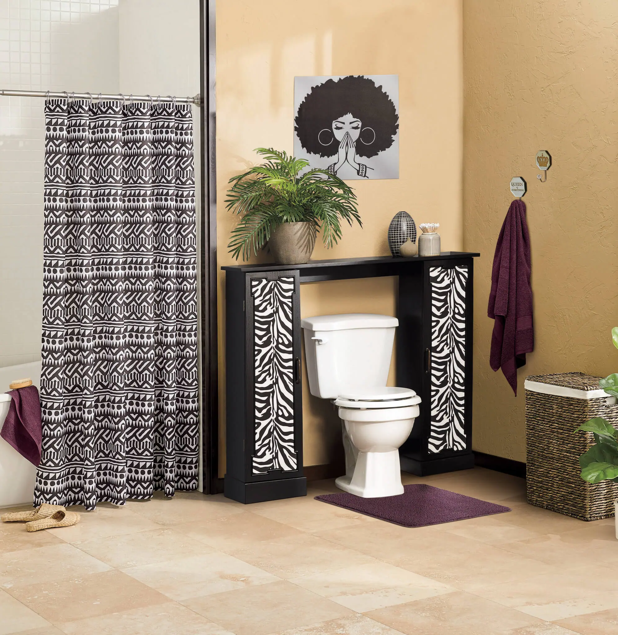 BATHROOM image with various décor items