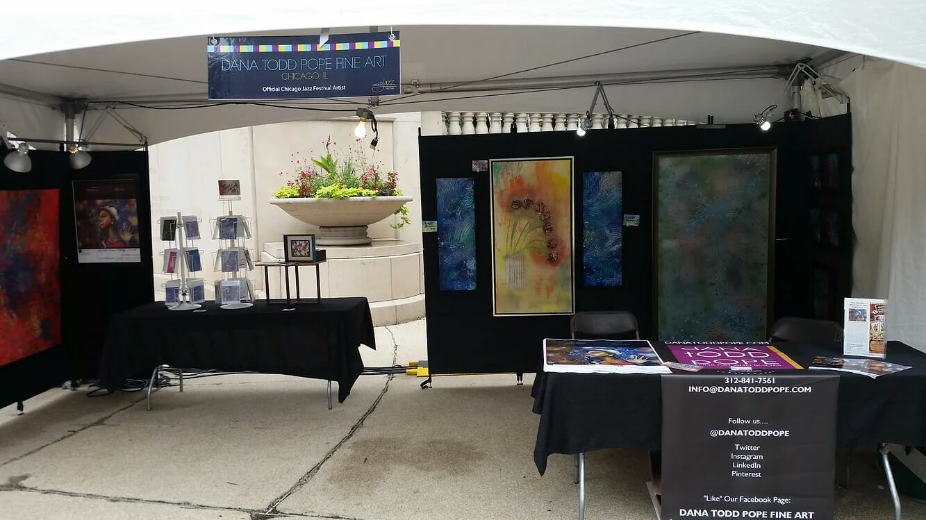 Dana Todd-Pope Chicago Jazz Art Festival set up