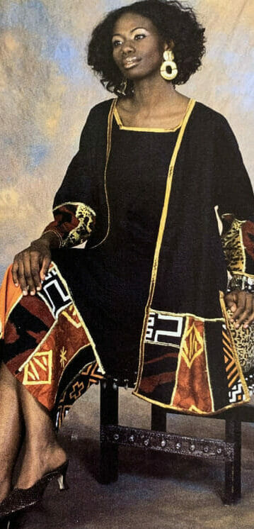 Black model wearing Ashro's 2004 clothing