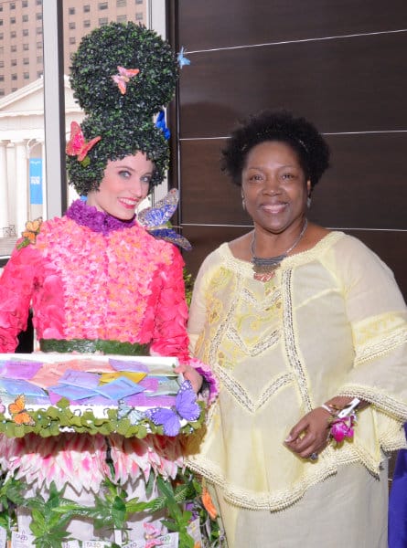 Two women dressed for an event