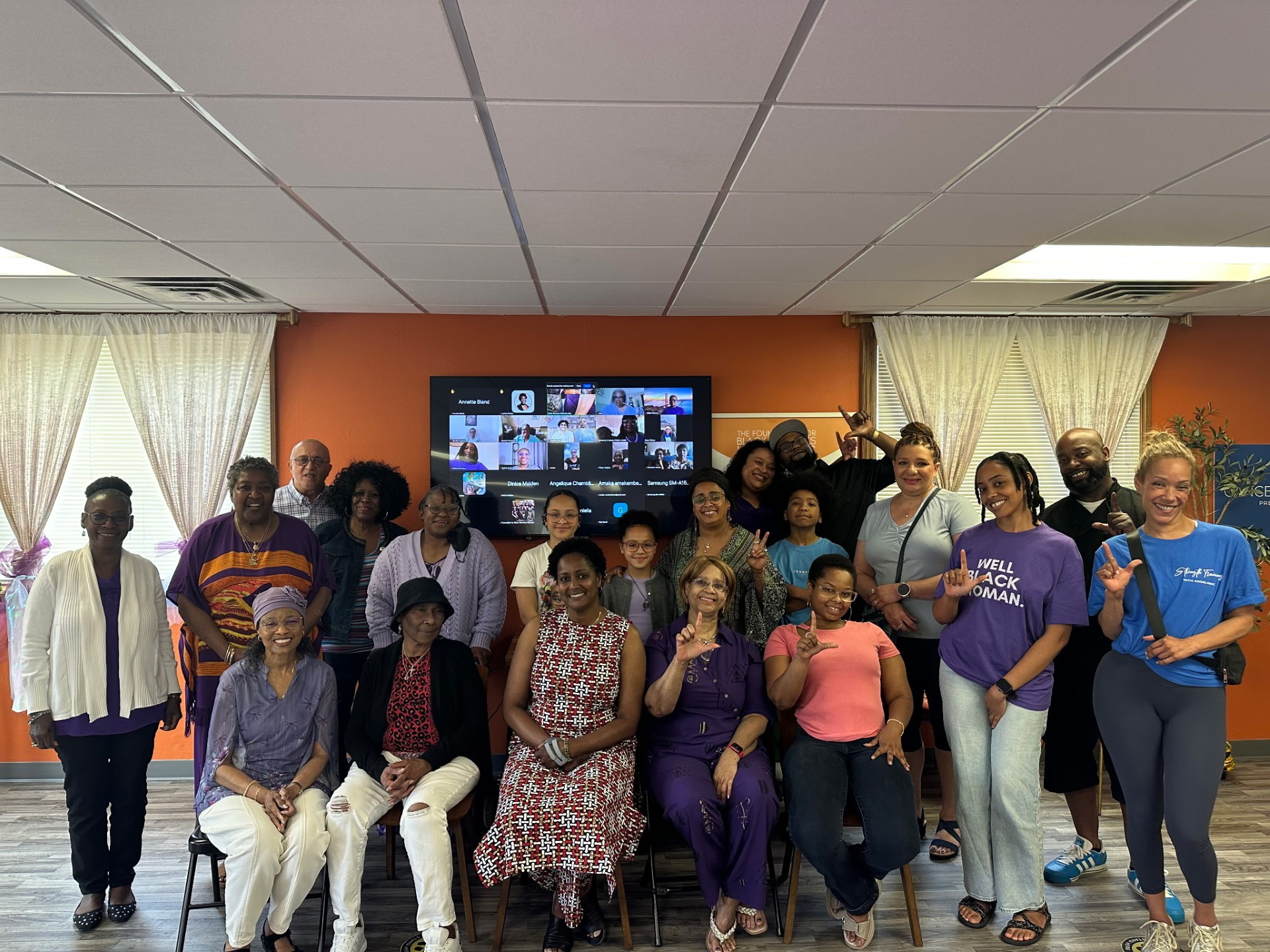 Black women group photo with everyone smiling.