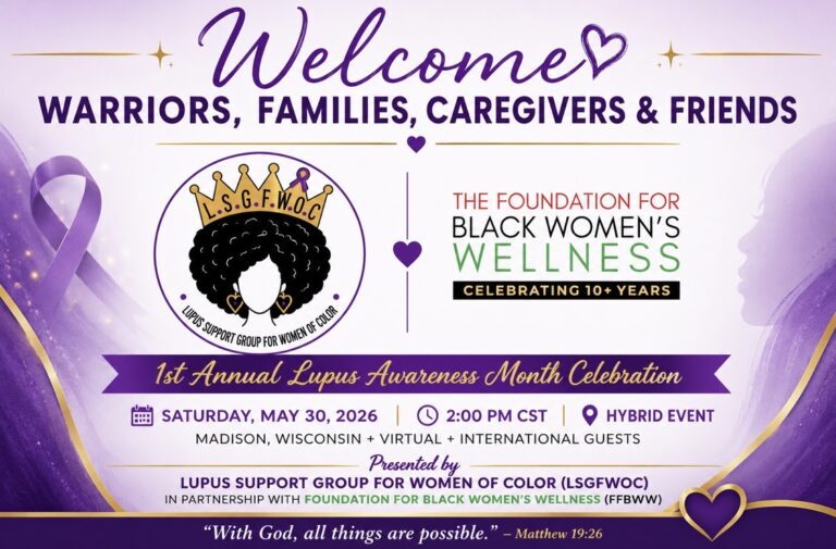Flyer to Black Women Wellness Lupus Event.