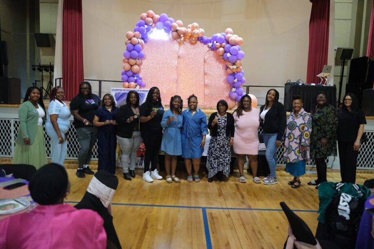 A group of mothers coming together to celebrate each other