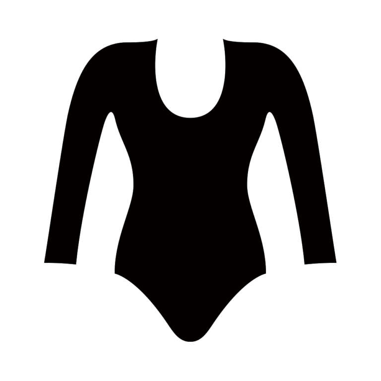 A long-sleeve black bodysuit.