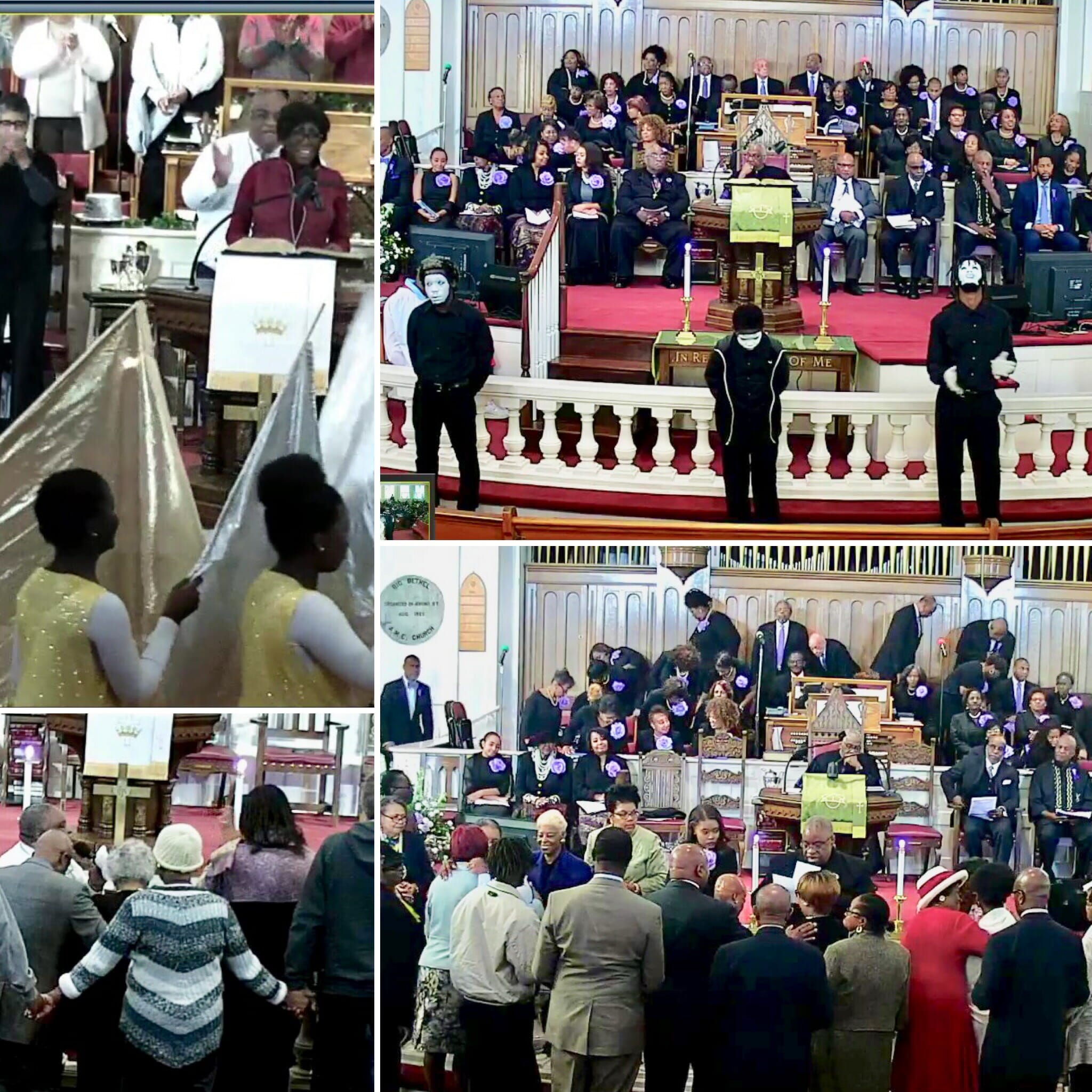 African-Americans at different events held at church.