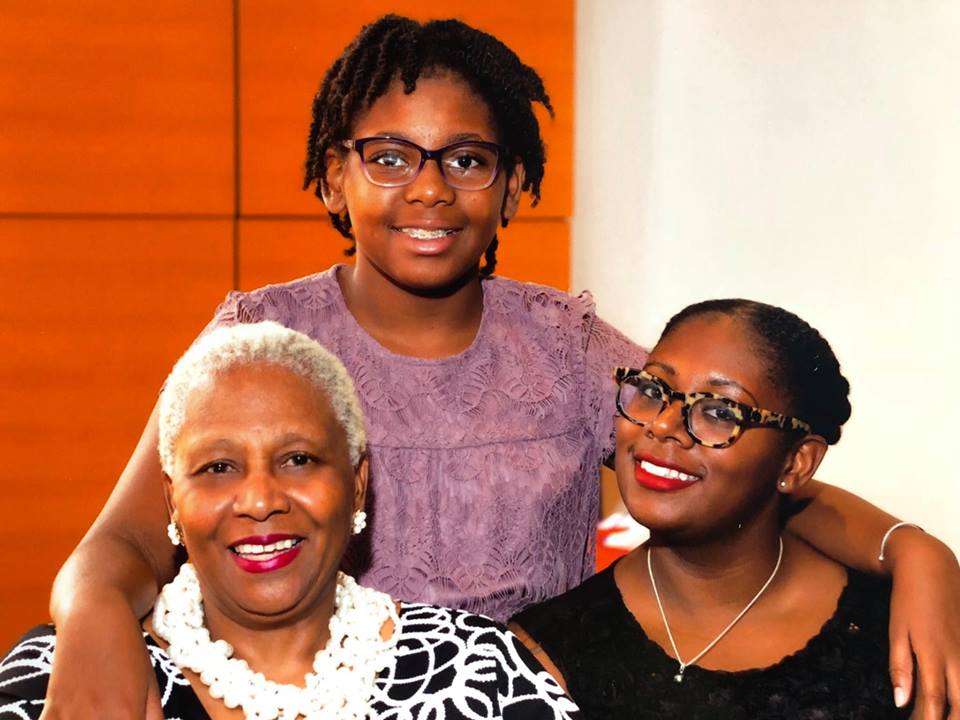 Smiling African-American Mother, Daughter, and Granddaughter.