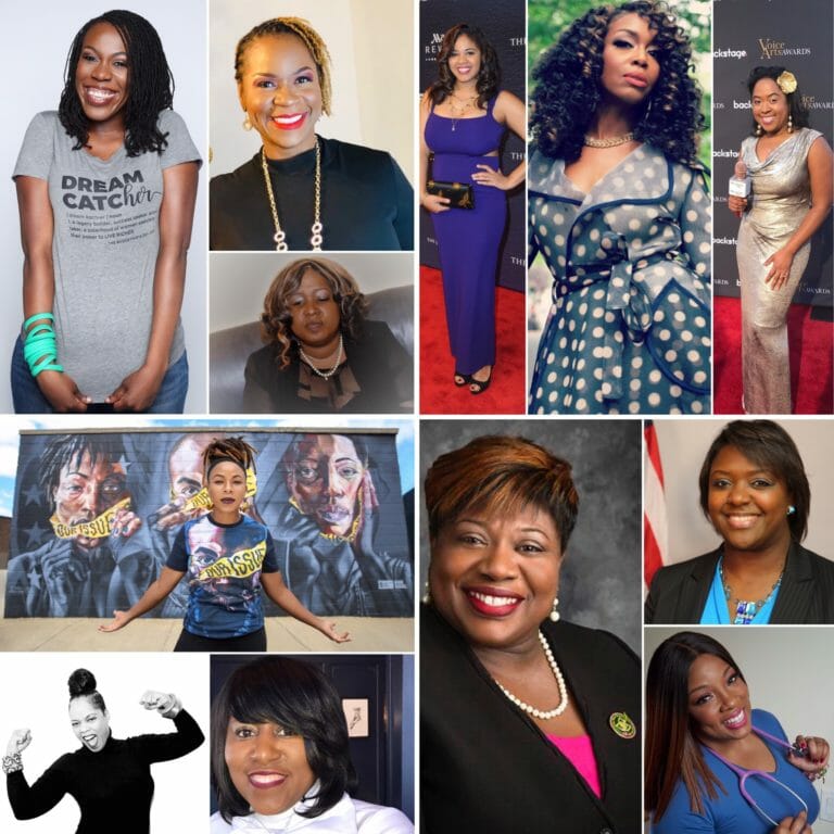 12 African-American women shown at different events.