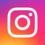 Multi-color Instagram logo.