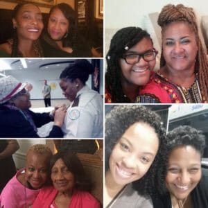 Five African-American Mothers and Daughters together.