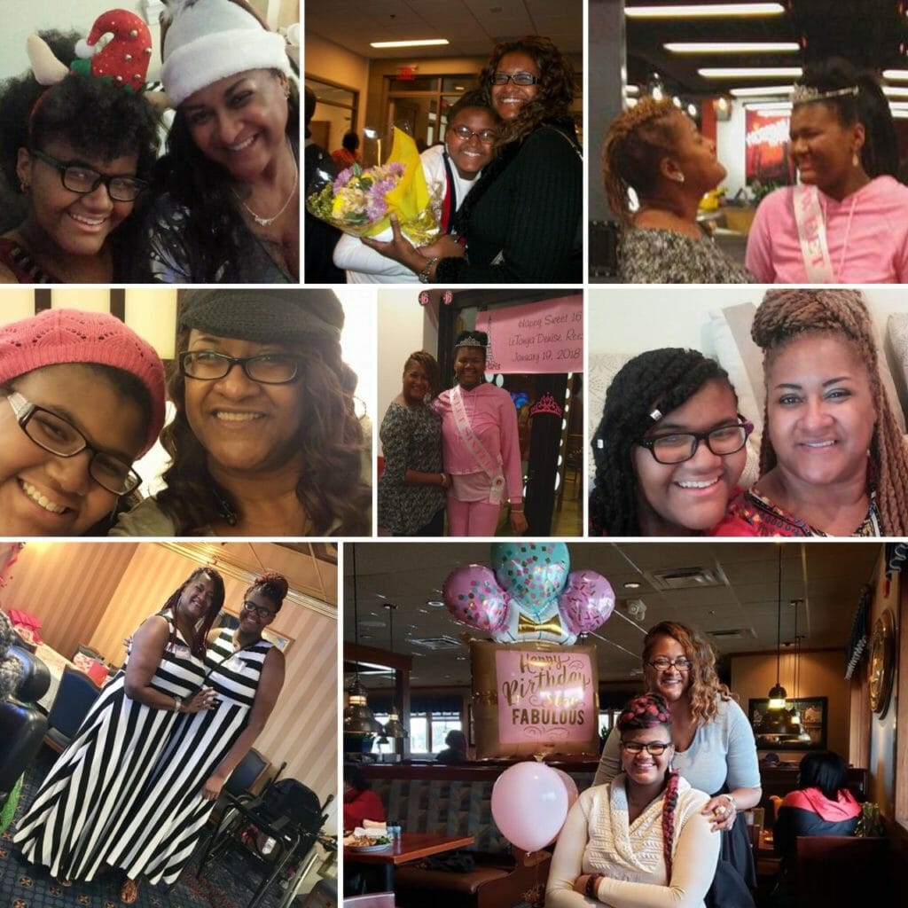 African-American Mothers and Daughters together at different events.