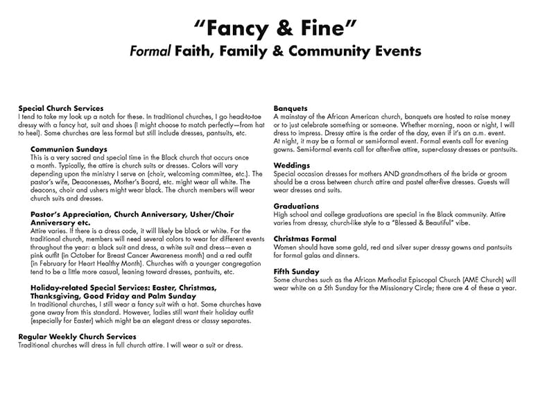 Ashro Event Guide Page 3, with the title Fancy and Fine, and supporting text.