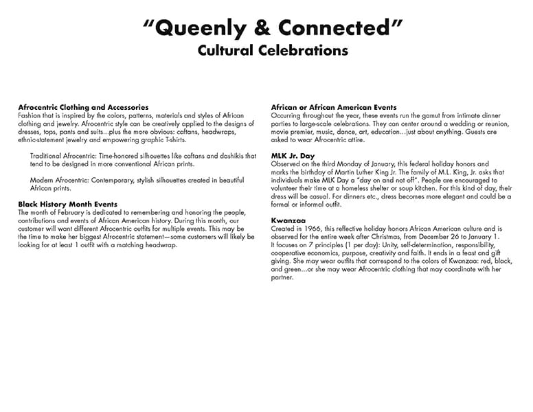 Ashro Event Guide Page 7, with the title Queenly & Connected, and supporting text.