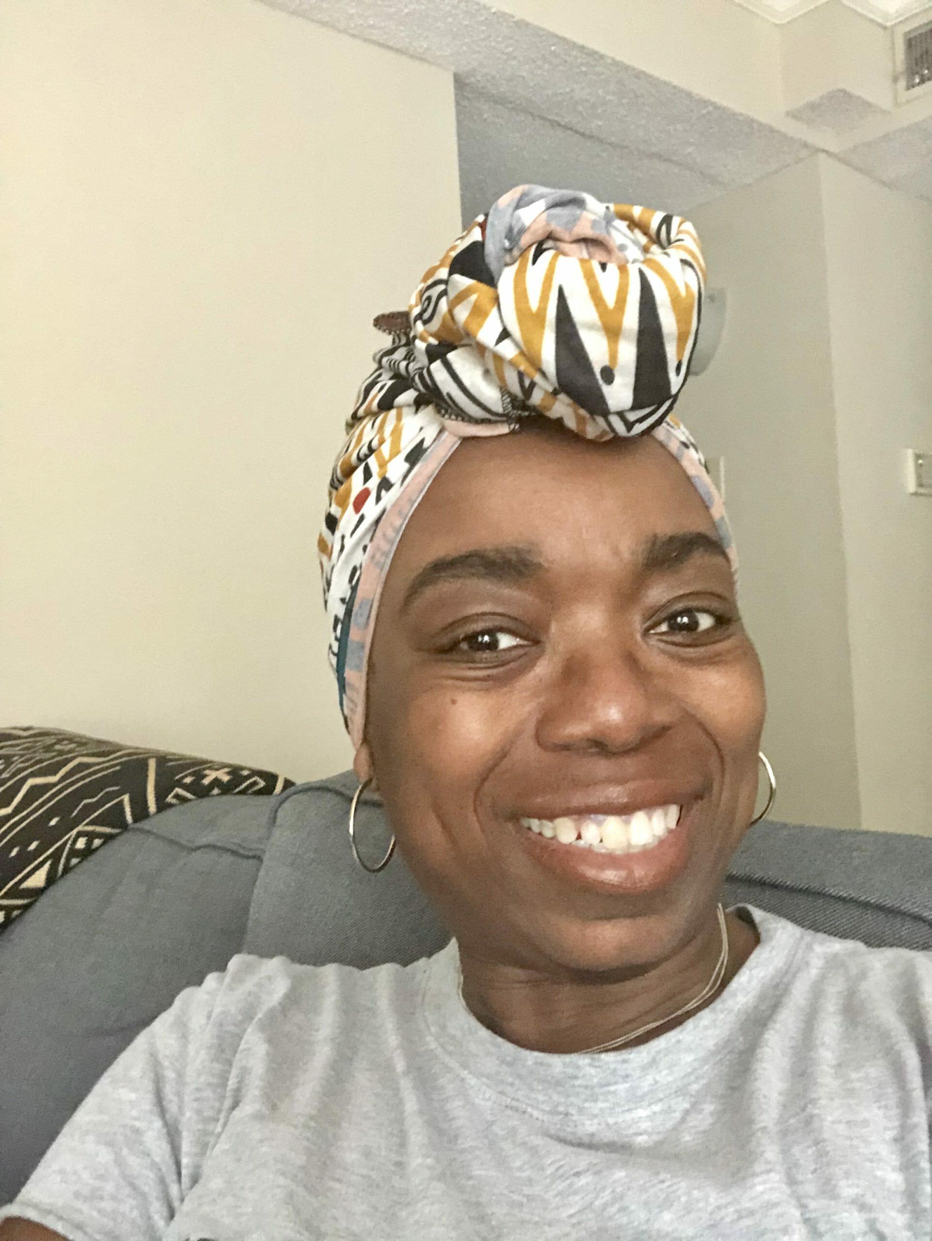 Image of Monique K. in headwrap