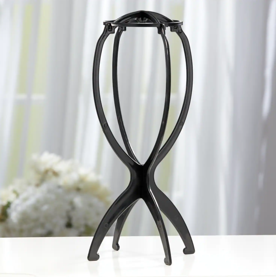 Wig Stand on table