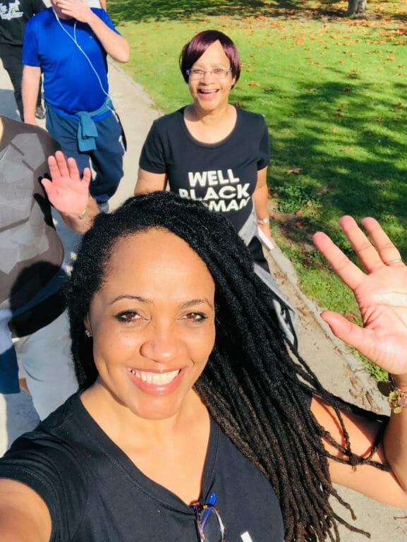 Black women walking