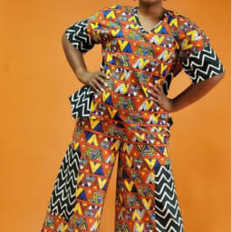 Ashro customer wear Afrocentric two piece set